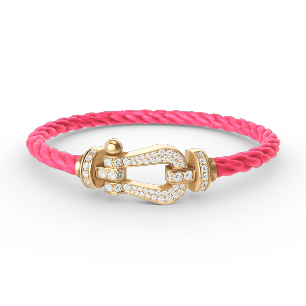 [Love's Uplift]FORCE LARGE HORSESHOE FULL DIAMOND BRACELET GOLD