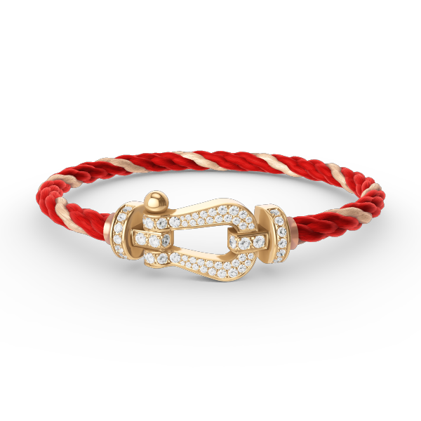 [Love's Uplift]FORCE LARGE HORSESHOE FULL DIAMOND BRACELET GOLD