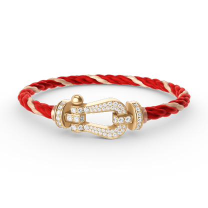 [Love's Uplift]FORCE LARGE HORSESHOE FULL DIAMOND BRACELET GOLD