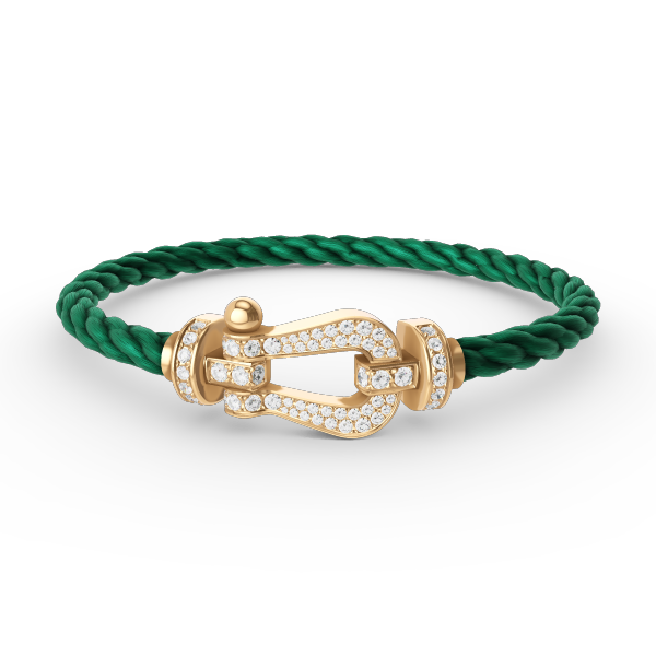 [Love's Uplift]FORCE LARGE HORSESHOE FULL DIAMOND BRACELET GOLD