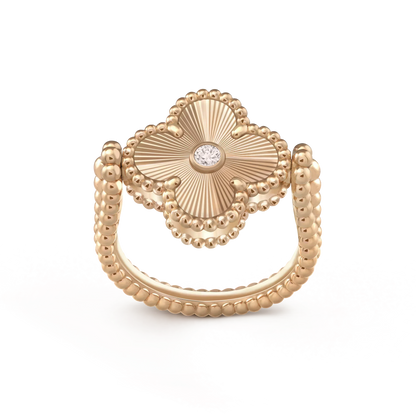 [Love's Uplift]CLOVER RIVERSIBLE PINK GOLD RING