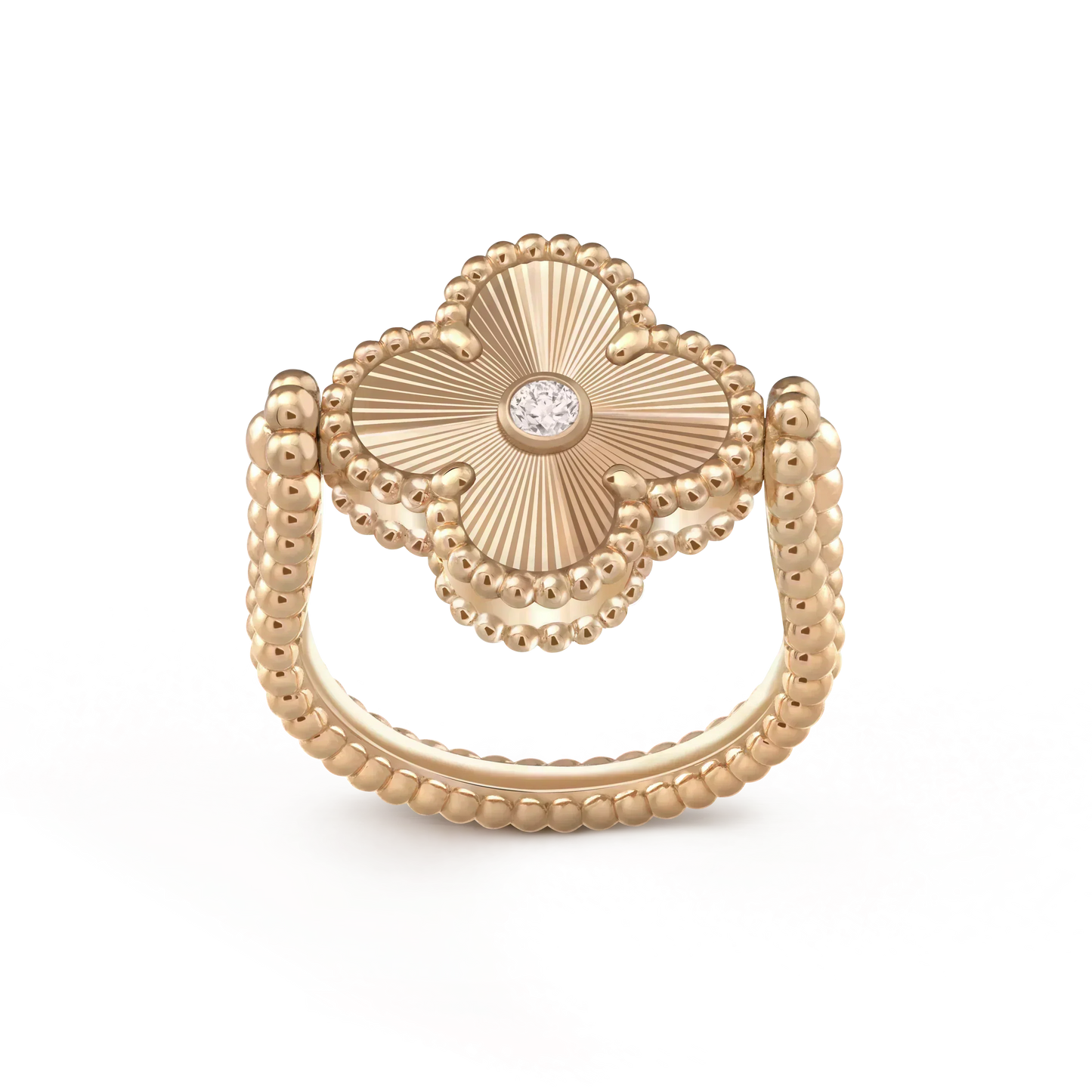 [Love's Uplift]CLOVER RIVERSIBLE ROSE GOLD RING