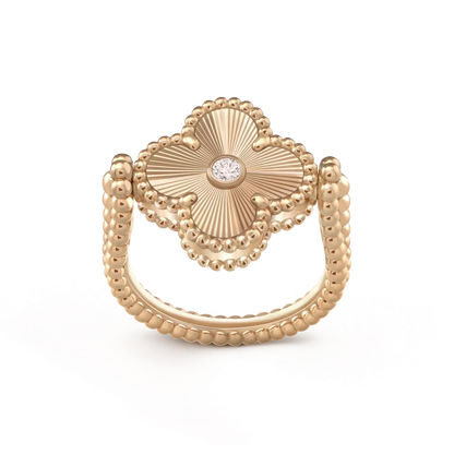 [Love's Uplift]CLOVER RIVERSIBLE ROSE GOLD RING