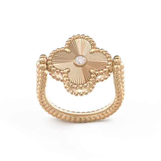 [Love's Uplift]CLOVER RIVERSIBLE ROSE GOLD RING