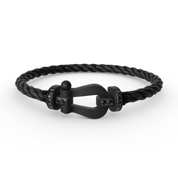 [Love's Uplift]FORCE LARGE SERIES HORSESHOE BLACK SAMURAI BRACELET