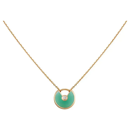 [Love's Uplift]AMULETTE GOLD MALACHITE NECKLACE