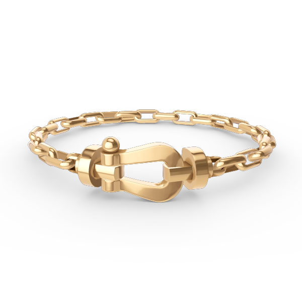 [Love's Uplift]FORCE LARGE HORSESHOE CLASP  METAL BRACELET