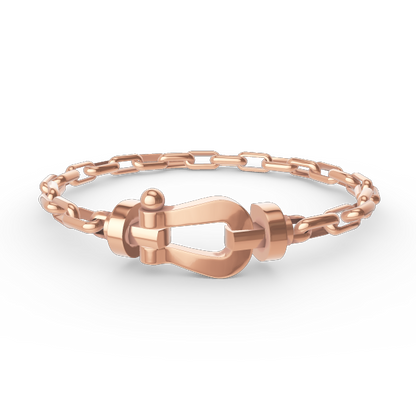 [Love's Uplift]FORCE LARGE HORSESHOE CLASP  METAL BRACELET