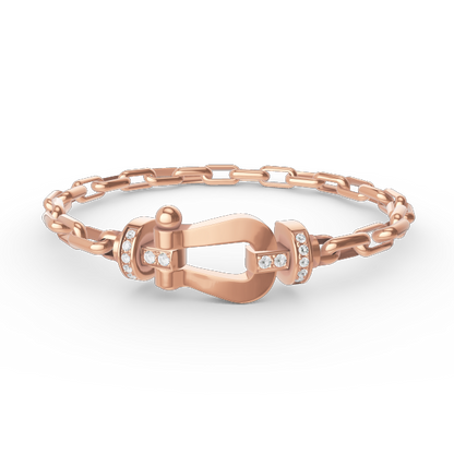 [Love's Uplift]FORCE LARGE HORSESHOE CLASP  METAL BRACELET