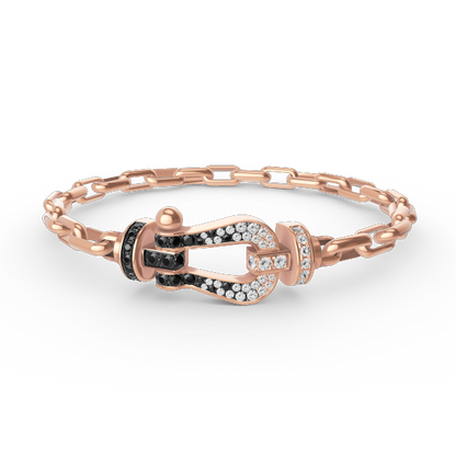 [Love's Uplift]FORCE LARGE HORSESHOE CLASP  METAL BRACELET