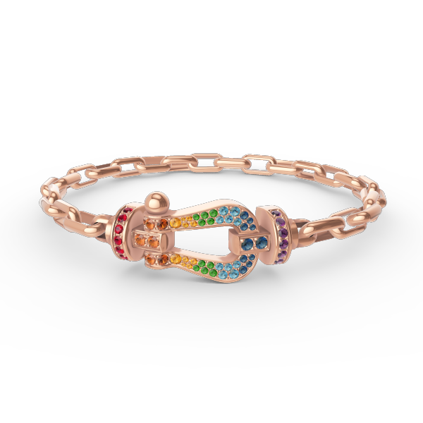 [Love's Uplift]FORCE LARGE HORSESHOE CLASP  METAL BRACELET