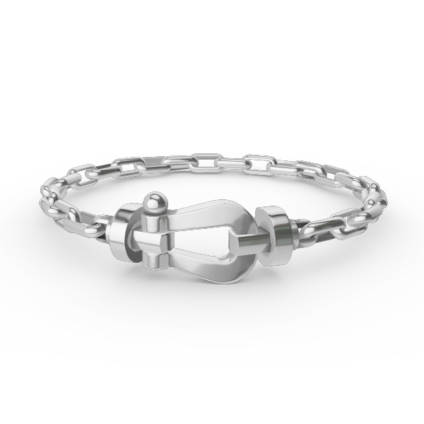 [Love's Uplift]FORCE LARGE HORSESHOE CLASP  METAL BRACELET