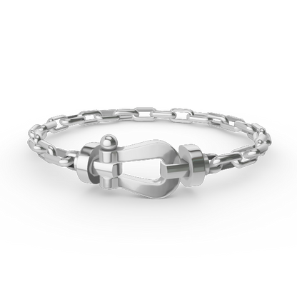 [Love's Uplift]FORCE LARGE HORSESHOE CLASP  METAL BRACELET