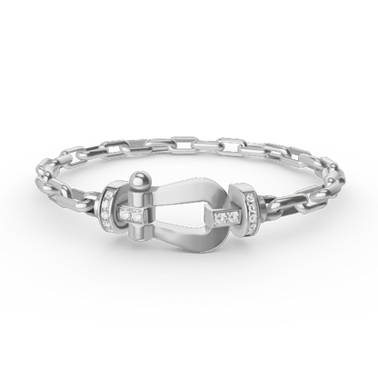 [Love's Uplift]FORCE LARGE HORSESHOE CLASP  METAL BRACELET