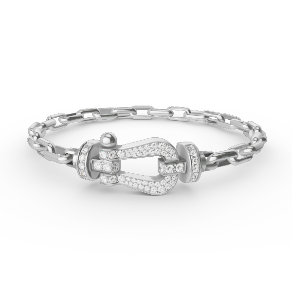 [Love's Uplift]FORCE LARGE HORSESHOE CLASP  METAL BRACELET