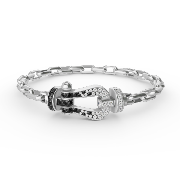 [Love's Uplift]FORCE LARGE HORSESHOE CLASP  METAL BRACELET