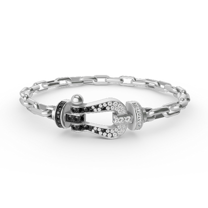 [Love's Uplift]FORCE LARGE HORSESHOE CLASP  METAL BRACELET