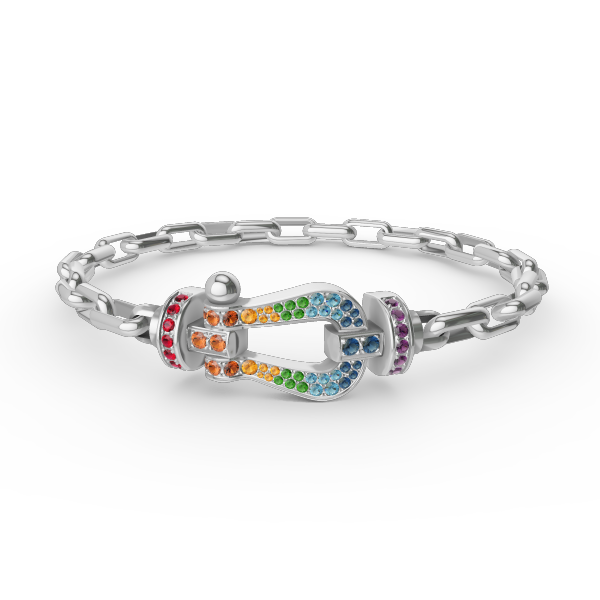 [Love's Uplift]FORCE LARGE HORSESHOE CLASP  METAL BRACELET