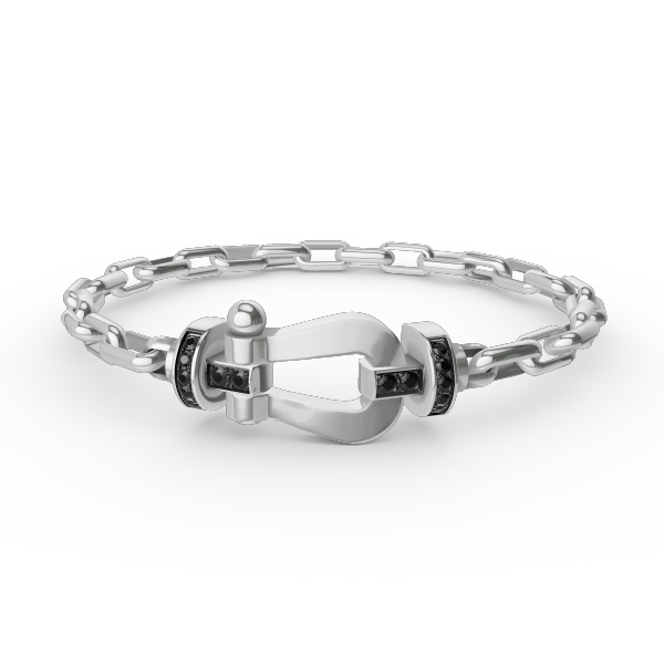[Love's Uplift]FORCE LARGE HORSESHOE CLASP  METAL BRACELET