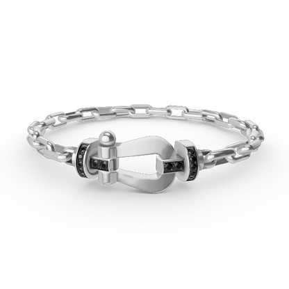 [Love's Uplift]FORCE LARGE HORSESHOE CLASP  METAL BRACELET