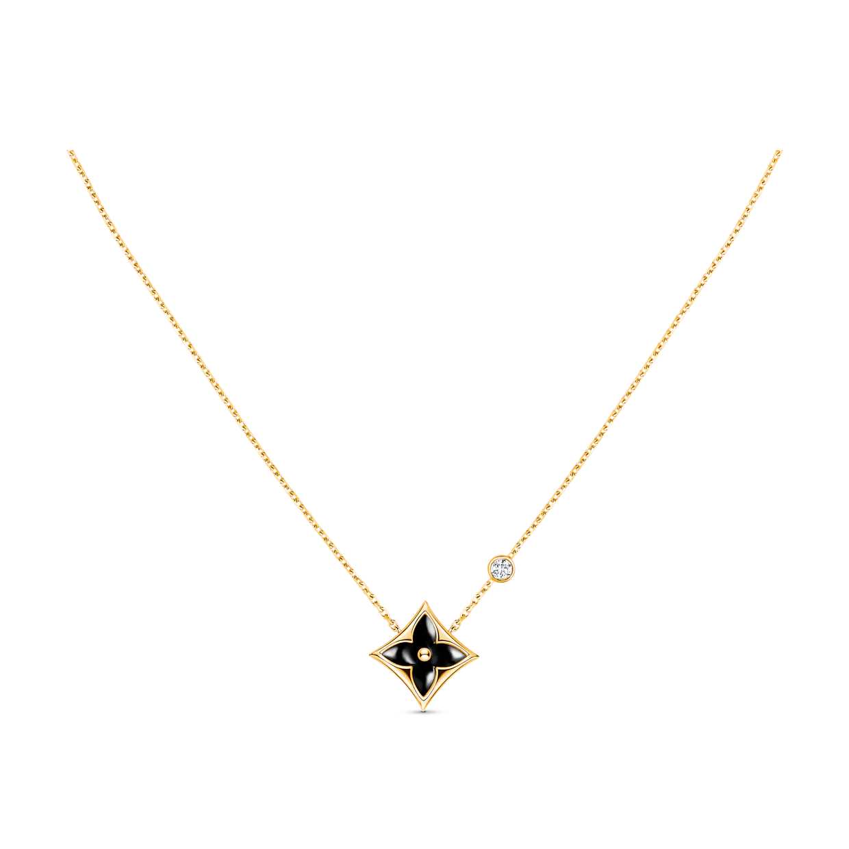 [Love's Uplift]STAR BLACK MOP NECKLACE