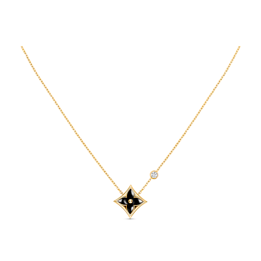 [Love's Uplift]STAR BLACK MOP NECKLACE