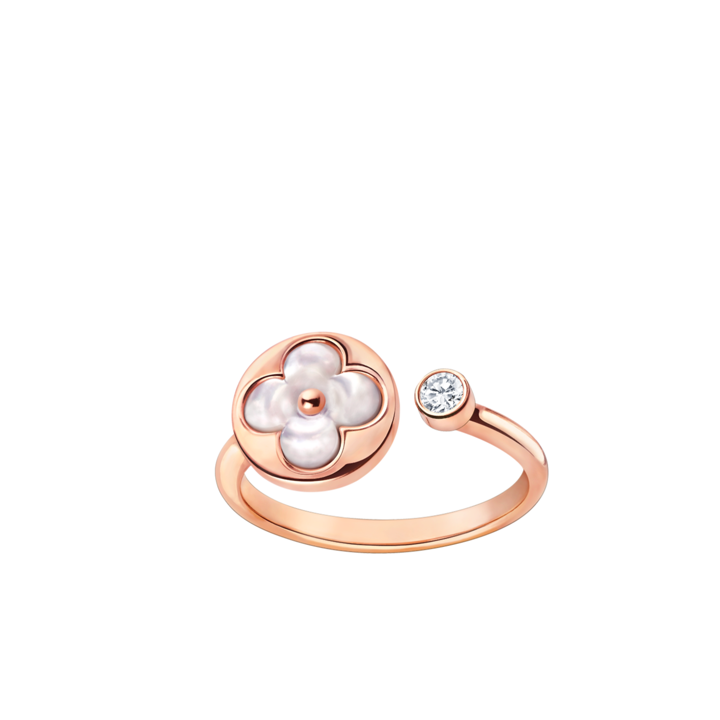 [Love's Uplift]SUN 1 DIAMOND PINK MOP RING