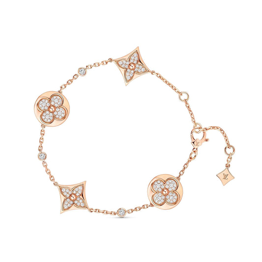 [Love's Uplift]STAR AND SUN 4 MOTIFS GOLD DIAMONDS BRACELET