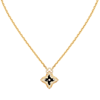 [Love's Uplift]STAR PEDANT PINK GOLD DIAMOND NECKLACE