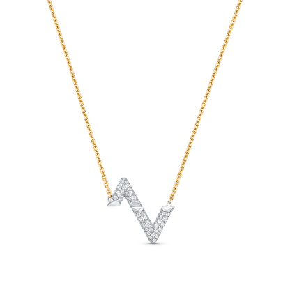 [Love's Uplift]VOLT SILVER DIAMOND PEDANT NECKLACE