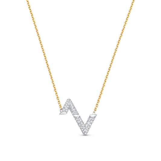 [Love's Uplift]VOLT SILVER DIAMOND PEDANT NECKLACE