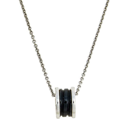 [Love's Uplift]ZERO 1 BLACK CERAMIC SILVER NECKLACE