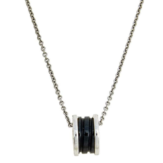 [Love's Uplift]ZERO 1 BLACK CERAMIC SILVER NECKLACE
