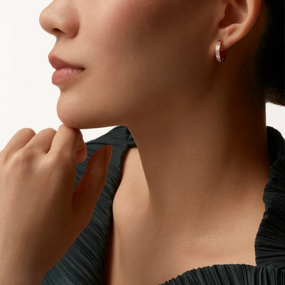 [Love's Uplift]LOVE 3.3MM DANGLE HALF DIAMOND EARRINGS