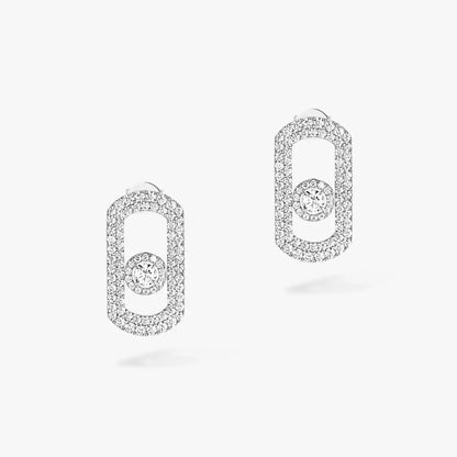 [Love's Uplift ]So Move Pave_-Set Diamond Earrings in Silver