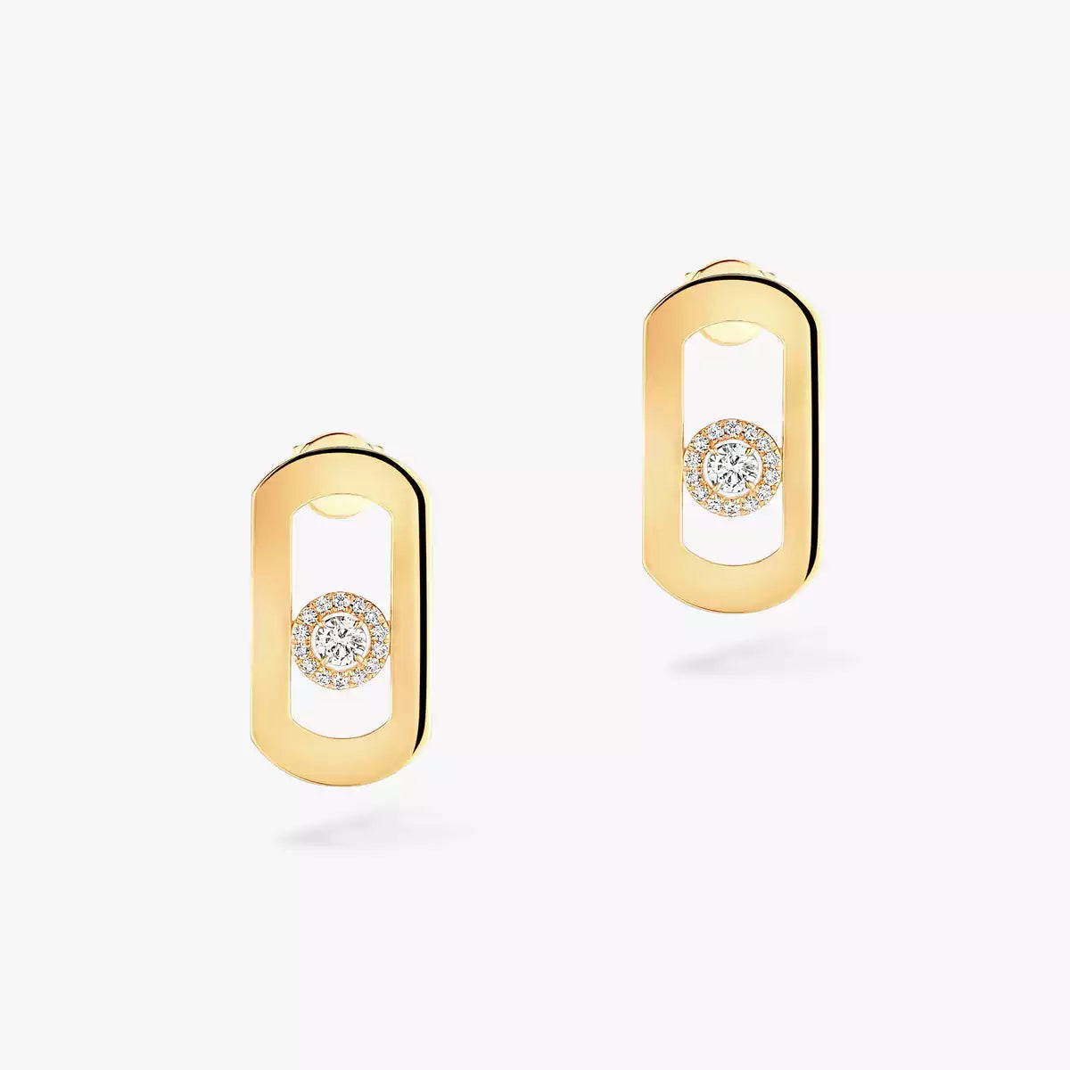 [Love's Uplift ]So Move Diamond Earrings in Yellow Gold