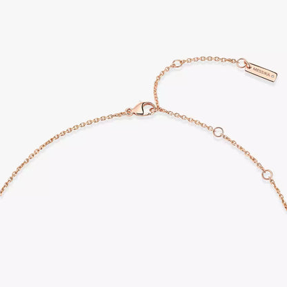 [Love's Uplift ]Lucky Eye Diamond Necklace in Rose Gold and Turquoise