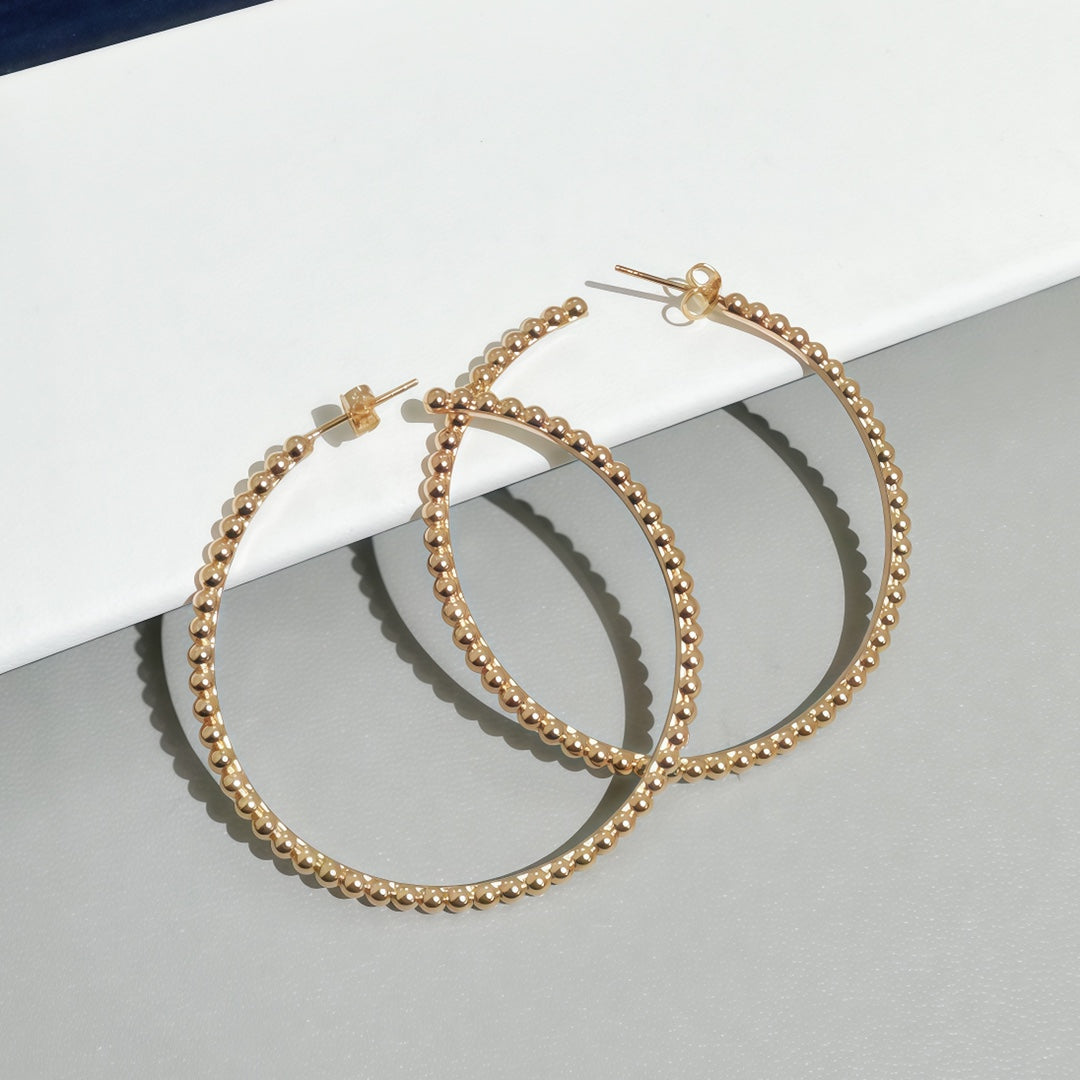 [Love's Uplift] SMOOTH BEAD STUD EARRINGS