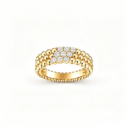 [Love's Uplift] THREE-ROW DIAMOND RING