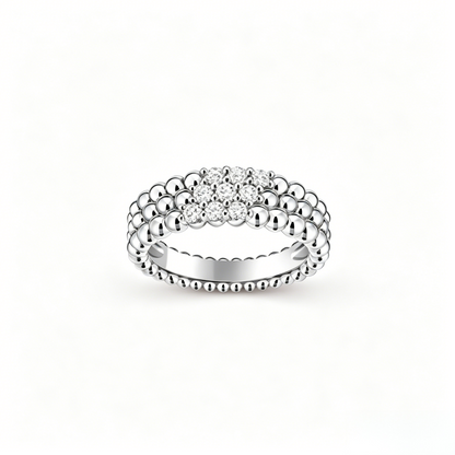 [Love's Uplift] THREE-ROW DIAMOND RING
