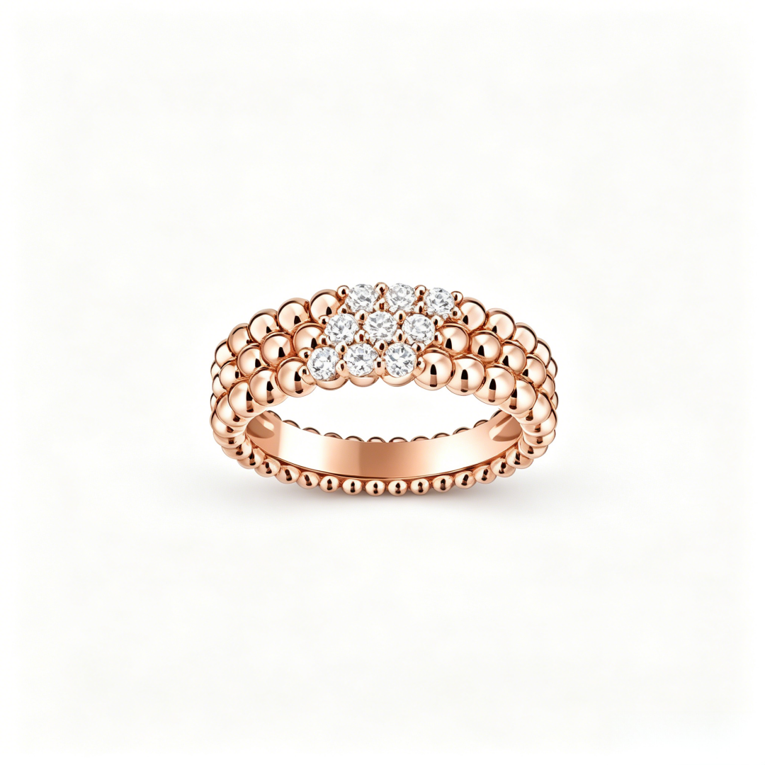 [Love's Uplift] THREE-ROW DIAMOND RING