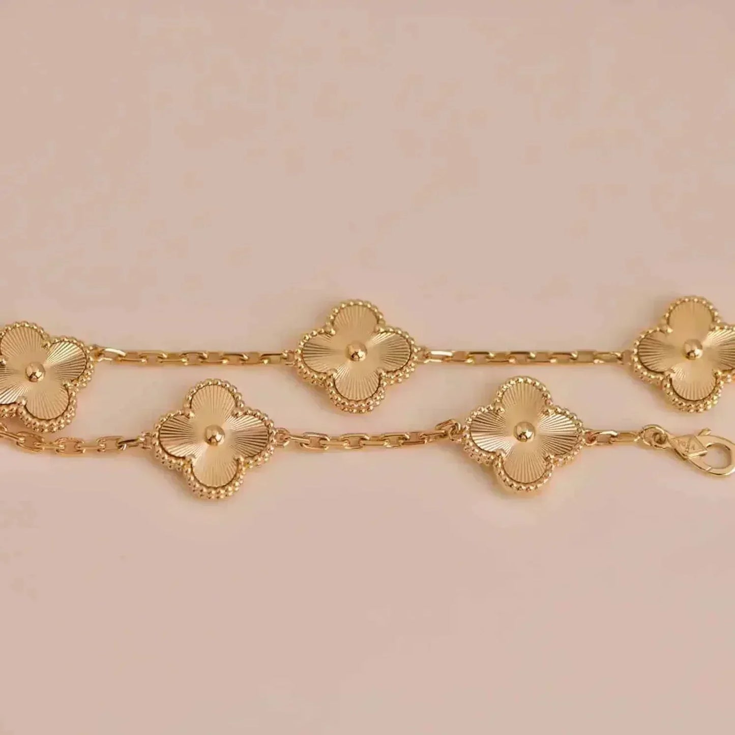 [Love's Uplift]CLOVER 5 FLOWERS LASER BRACELET