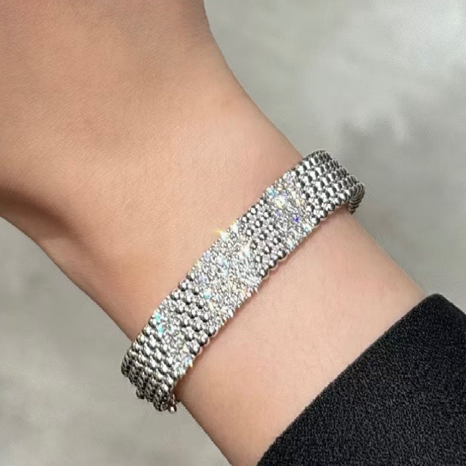 [Love's Uplift]  FIVE-ROW DIAMOND BRACELET