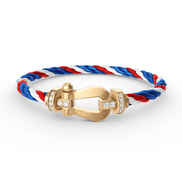 [Love's Uplift]FORCE LARGE HORSESHOE HALF DIAMOND BRACELET GOLD