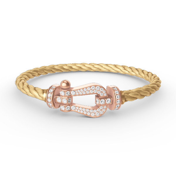 [Love's Uplift]FORCE LARGE HORSESHOE FULL DIAMOND BRACELET ROSE GOLD