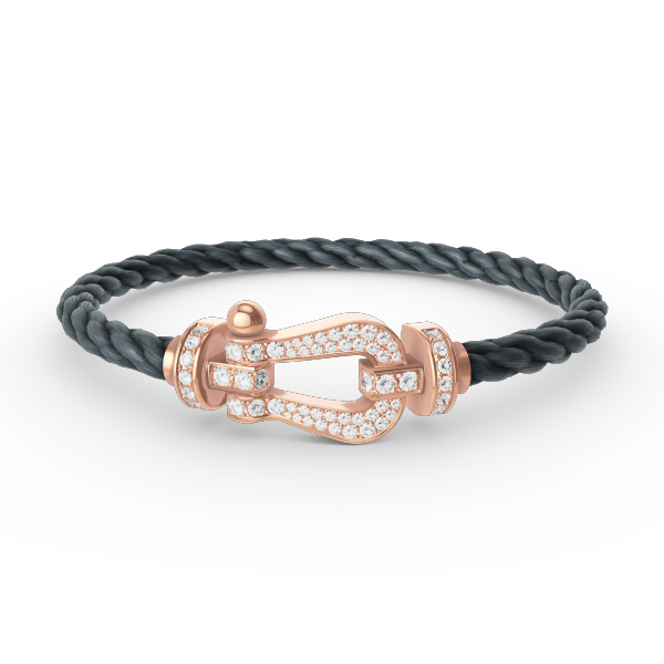 [Love's Uplift]FORCE LARGE HORSESHOE FULL DIAMOND BRACELET ROSE GOLD