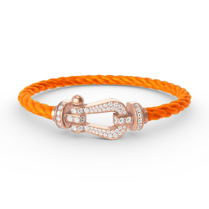 [Love's Uplift]FORCE LARGE HORSESHOE FULL DIAMOND BRACELET ROSE GOLD