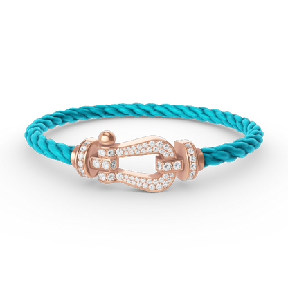 [Love's Uplift]FORCE LARGE HORSESHOE FULL DIAMOND BRACELET ROSE GOLD