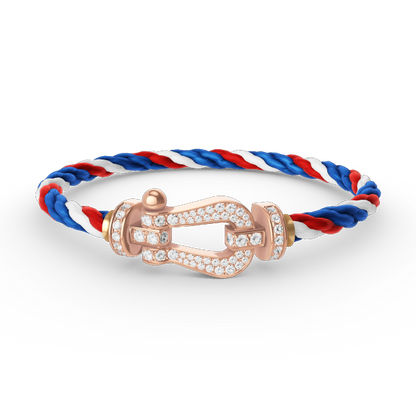 [Love's Uplift]FORCE LARGE HORSESHOE FULL DIAMOND BRACELET ROSE GOLD