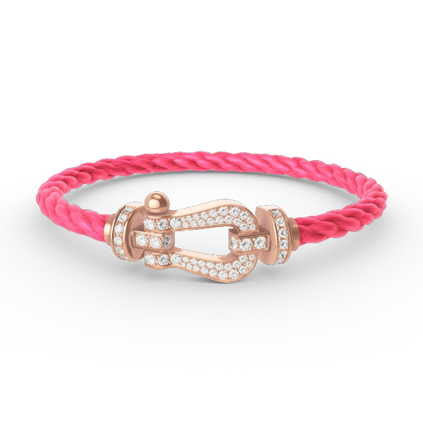 [Love's Uplift]FORCE LARGE HORSESHOE FULL DIAMOND BRACELET ROSE GOLD